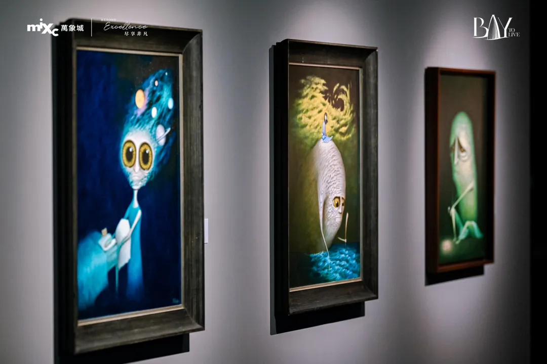 Detail — Three signature paintings